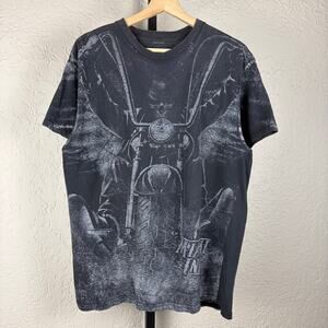 Miami Ink Y2K Ghost Rider AOP Biker Tattoo Medium Tee